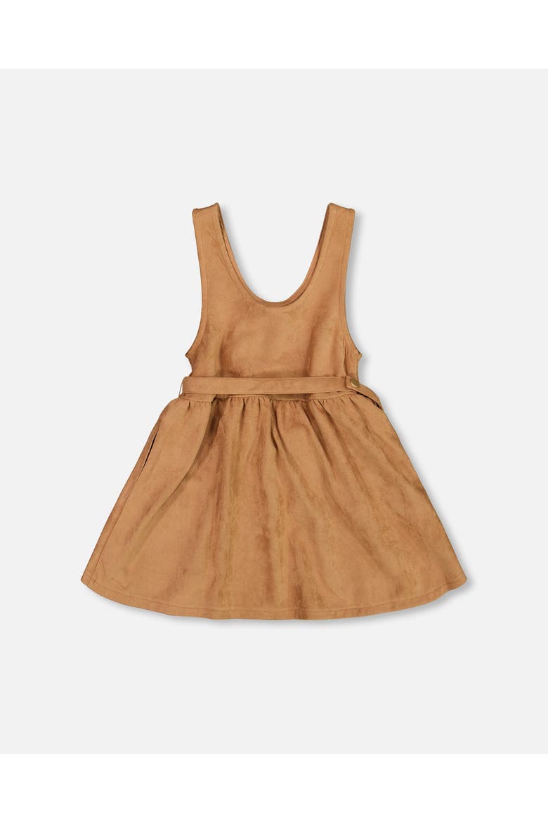 Stretch Suede Effect Jumper with Llama Bag, Alternate, color, Light Pecan Brown