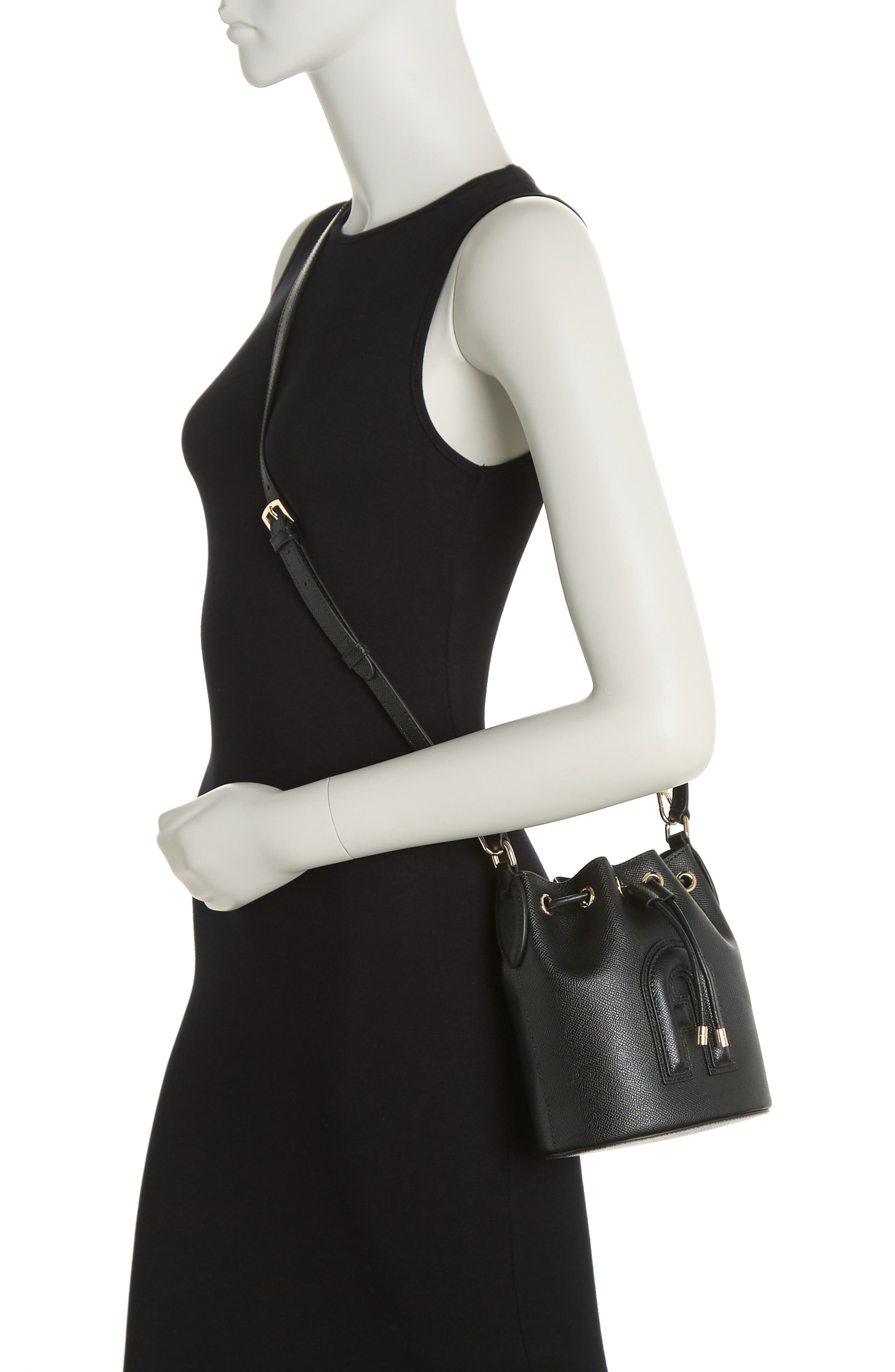 Furla Clio Mini Drawstring Bucket Bag, Alternate, color, 
