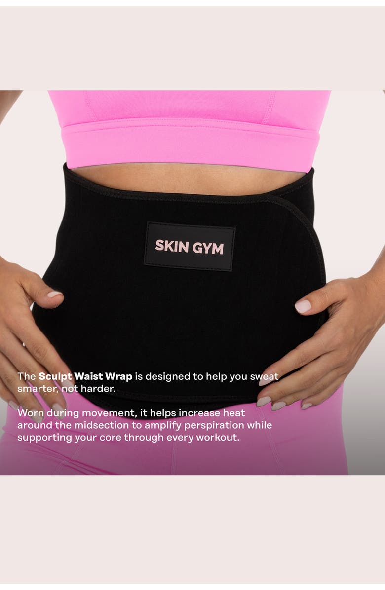 Skin Gym Sculpt Waist Wrap, Alternate, color, Black