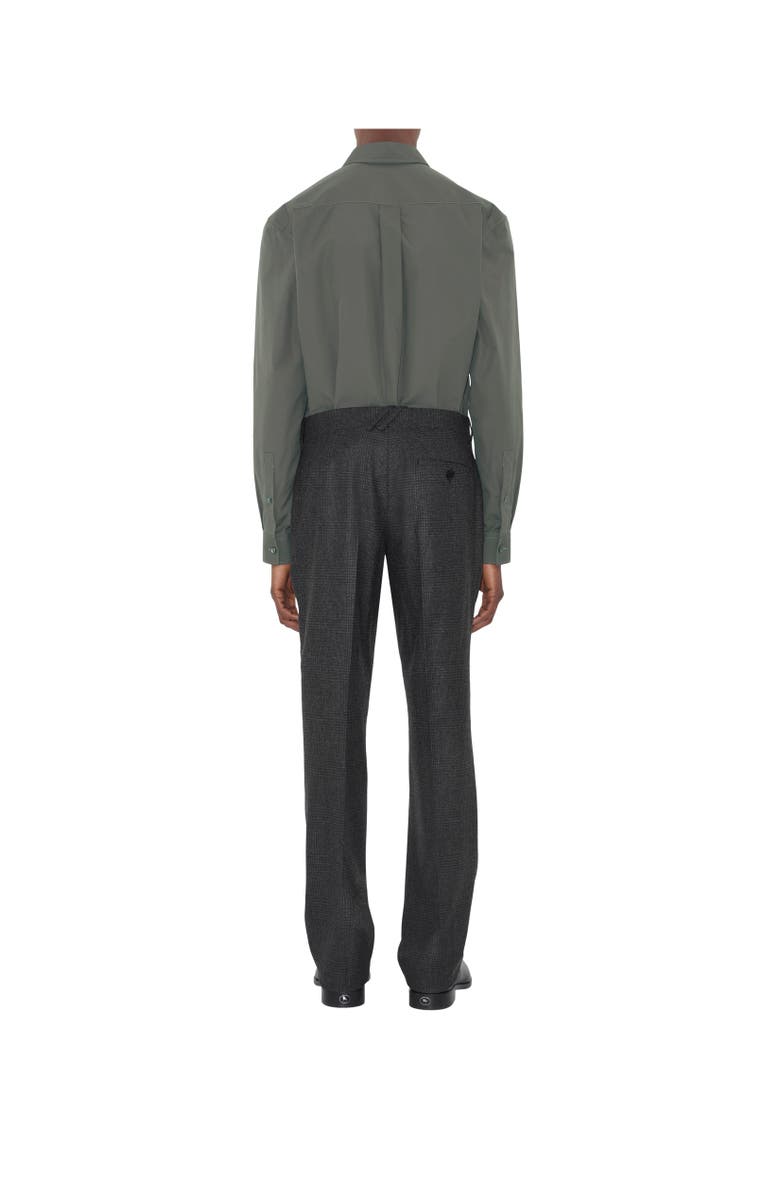 Burberry Check Wool Cashmere Tailored Trousers, Alternate, color, Loden/Highland Green