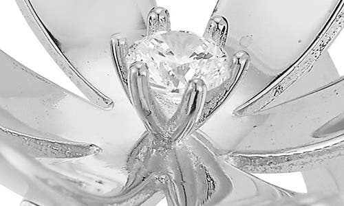 Sphera Milano Cubic Zirconia Floral Ring In Silver