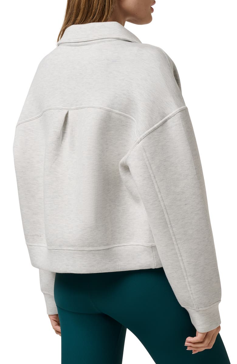 TravisMathew Cloudscape Button-Up Jacket, Alternate, color, Heather Light Grey