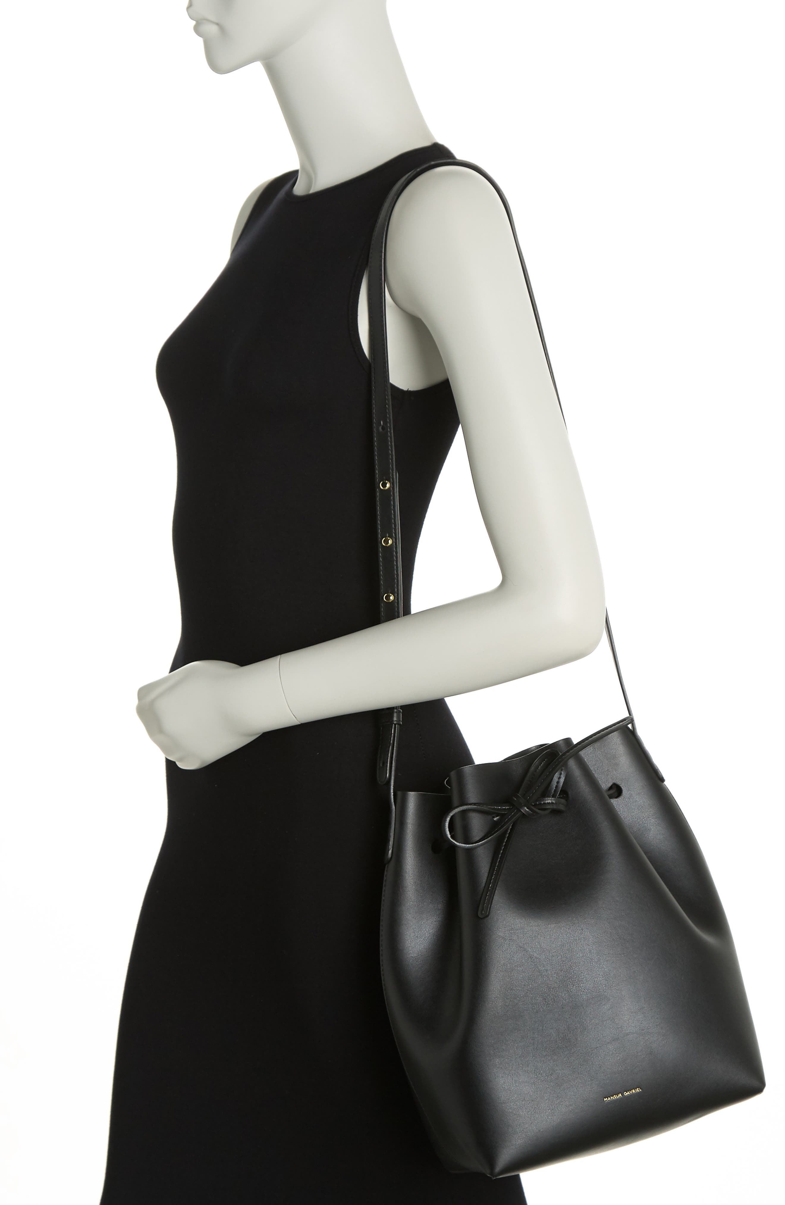 Mansur Gavriel Leather Bucket Bag, Alternate, color, 
