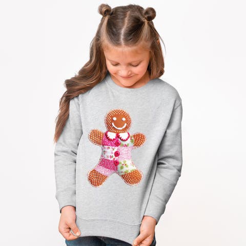 Gingerbread Polka Dot Patchwork Sweatshirt (little Kid & Big Kid)