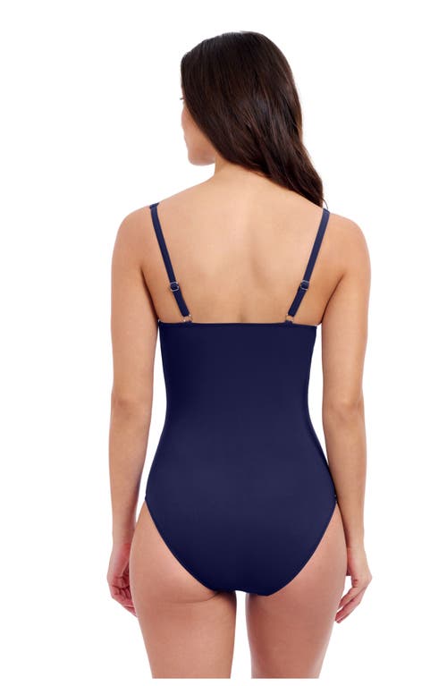 Profile By Gottex Tutti Frutti Sweetheart Twist Front One Piece In Blue