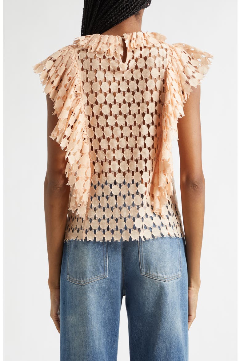 Daevy Cutout Ruffle Top, Alternate, color, BLUSH