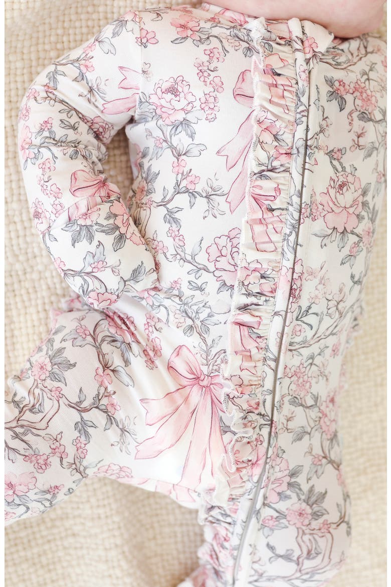 Ruffle Footie, Alternate, color, LIGHT/ PASTEL PINK
