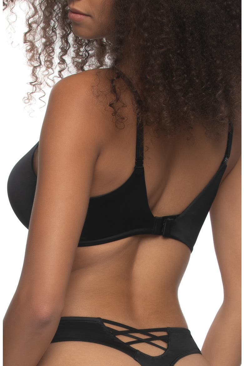 Luscious Underwire Push-Up Bra, Alternate, color, BLACK