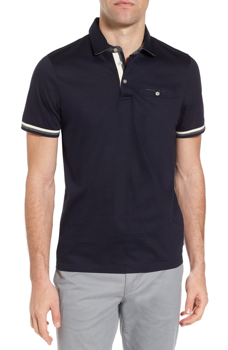 Ted Baker London Puggle Trim Fit Polo, Main, color, 