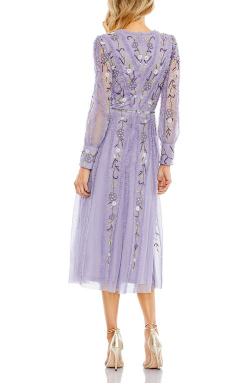 Mac Duggal Surplice Bodice Ruffle Dress In Lilac