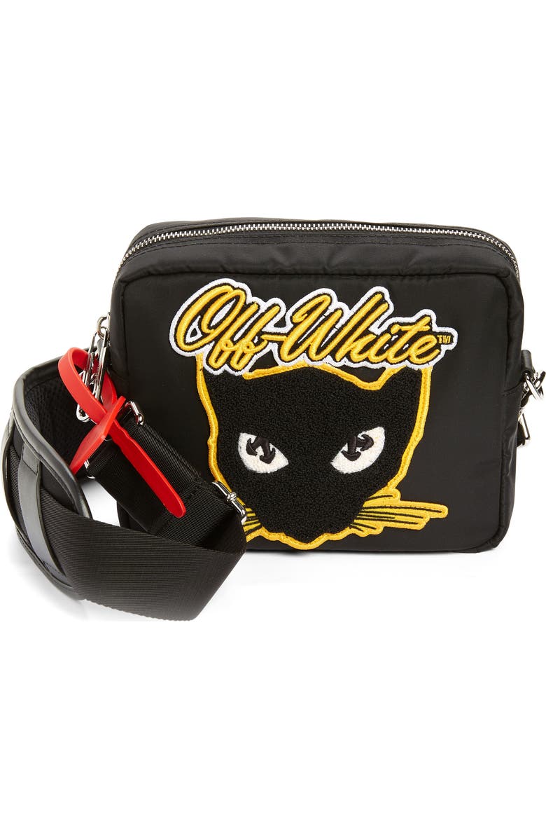 Off-White Hardcore Cat Patch Camera Bag, Main, color,