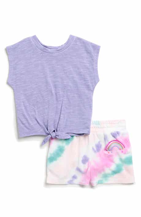 Splendid Kids' Daydream Knot Top & Tie Dye Shorts