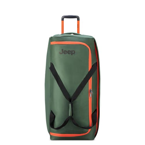 Jeep Js009d 31 Inch Two Wheel Rolling Travel Duffle Bag In Green
