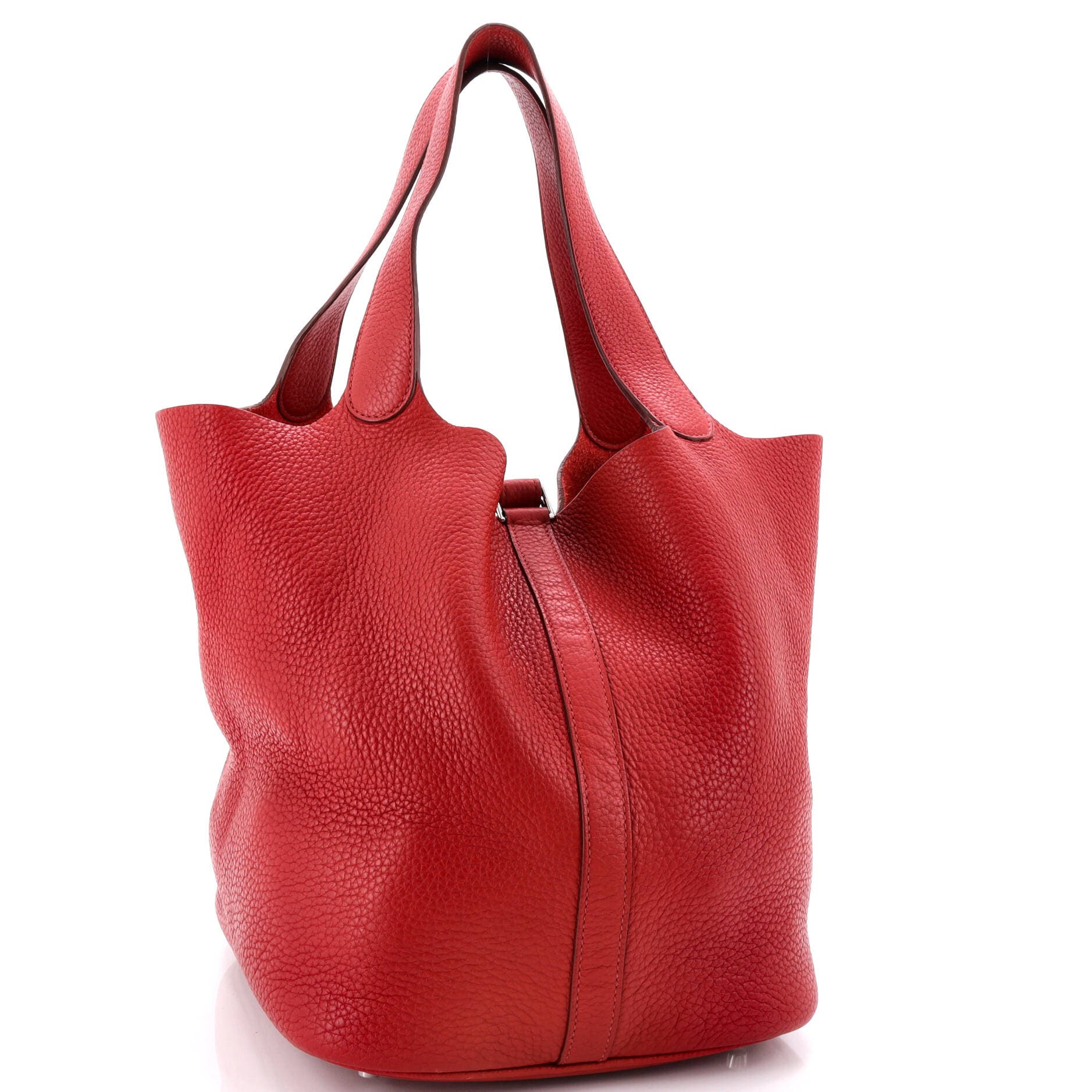 Pre-Owned Hermes Picotin Lock Bag Clemence GM, Alternate, color, Rouge Garance