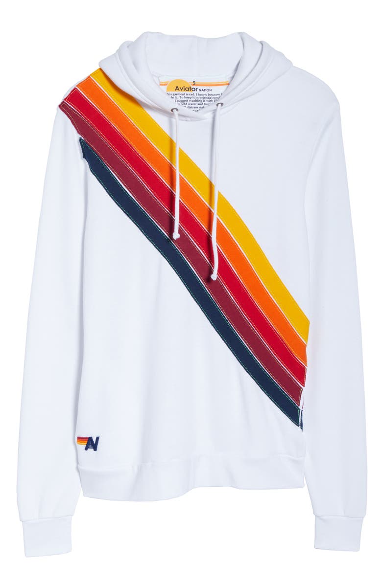 Aviator Nation Cross Stripe Hoodie, Alternate, color, 
