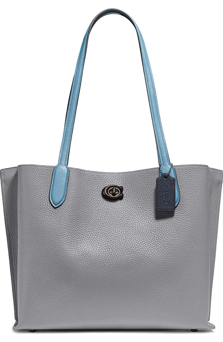 COACH Willow Colorblock Leather Tote, Main, color,