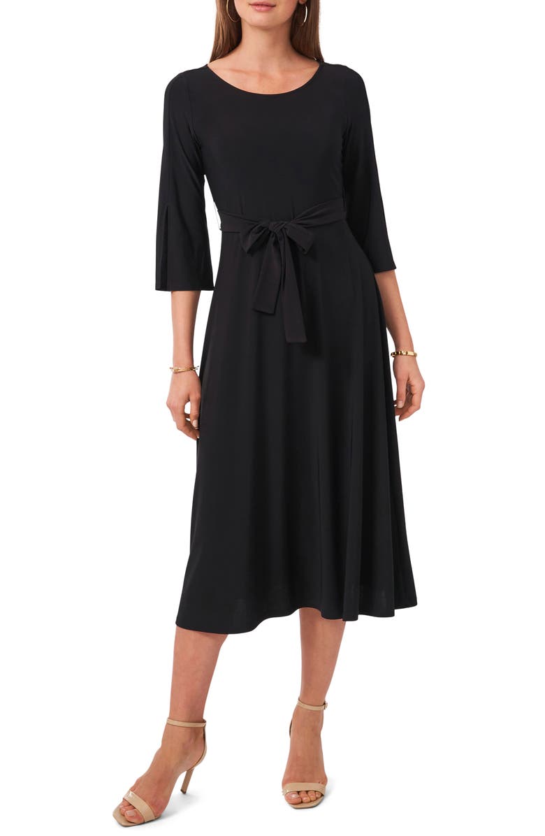 Chaus Belted Split Sleeve Midi Dress, Main, color, 