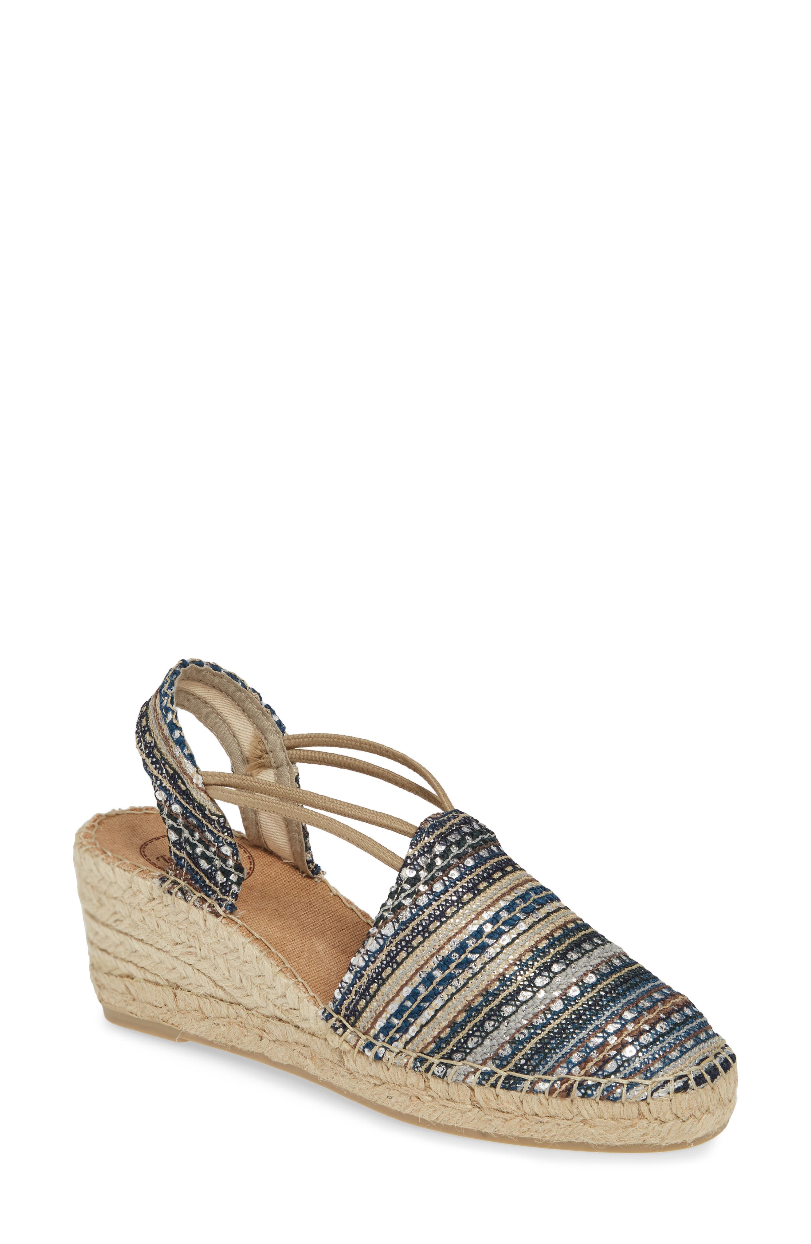 Tania Espadrille Wedge, Main, color, TAUPE FABRIC
