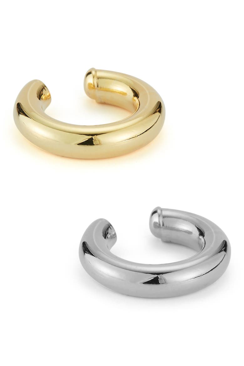 Set of 2 Plain Ear Cuffs, Main, color, MULTI