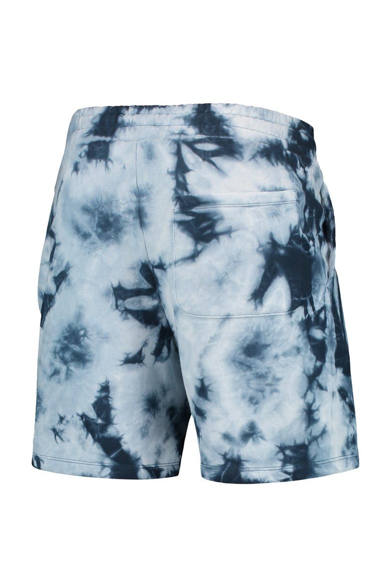 Men's New Era Royal Philadelphia 76ers Fleece Tie-Dye Shorts, Alternate, color, Royal