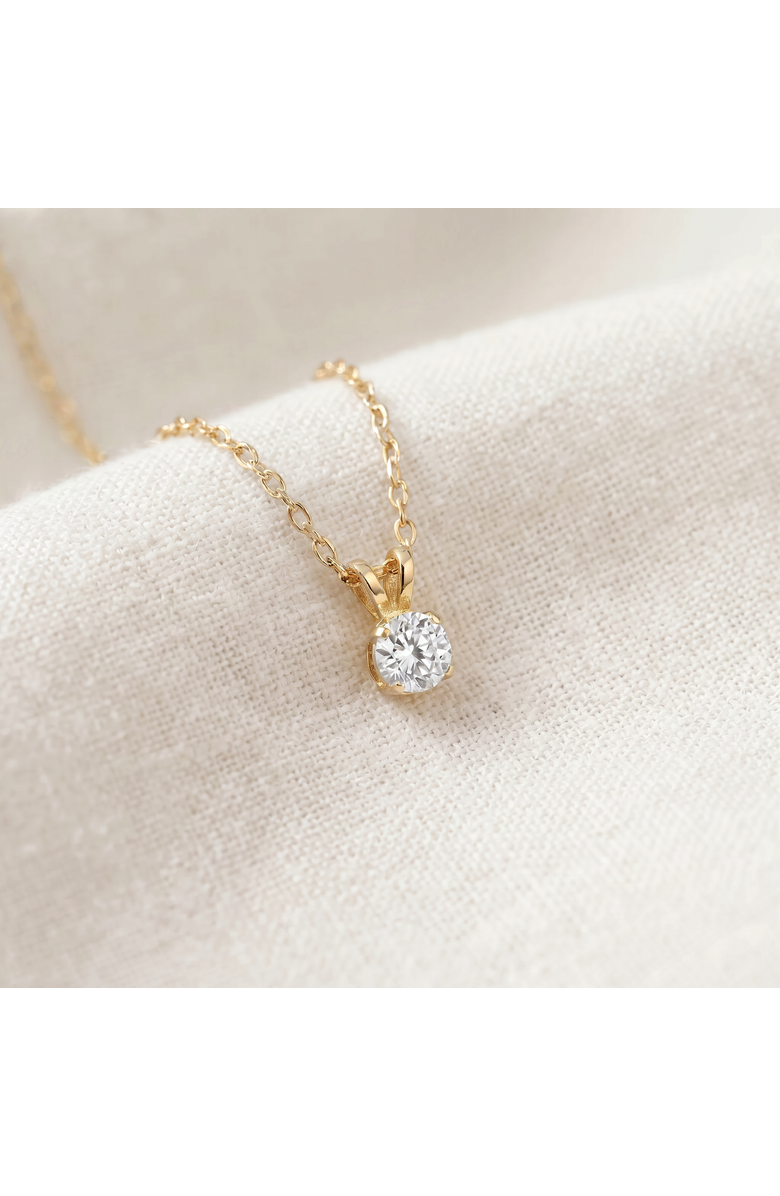 Bliss Diamond 1/2Ct Diamond Solitaire Pendant Necklace 14k Or Gold Lab Grown, Alternate, color, 14K White Gold