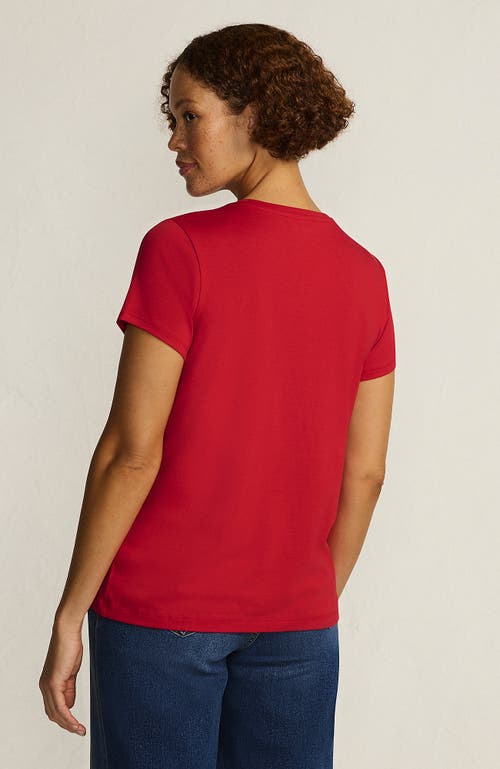 Lands' End Relaxed Supima Cotton T-shirt In Red