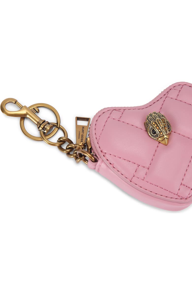Kurt Geiger London Kensington Heart Bag Charm, Alternate, color, Pink