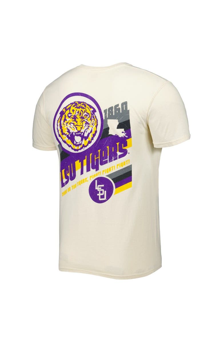 IMAGE ONE Men's Cream LSU Tigers Vault Vintage Comfort Color T-Shirt, Alternate, color, Cream