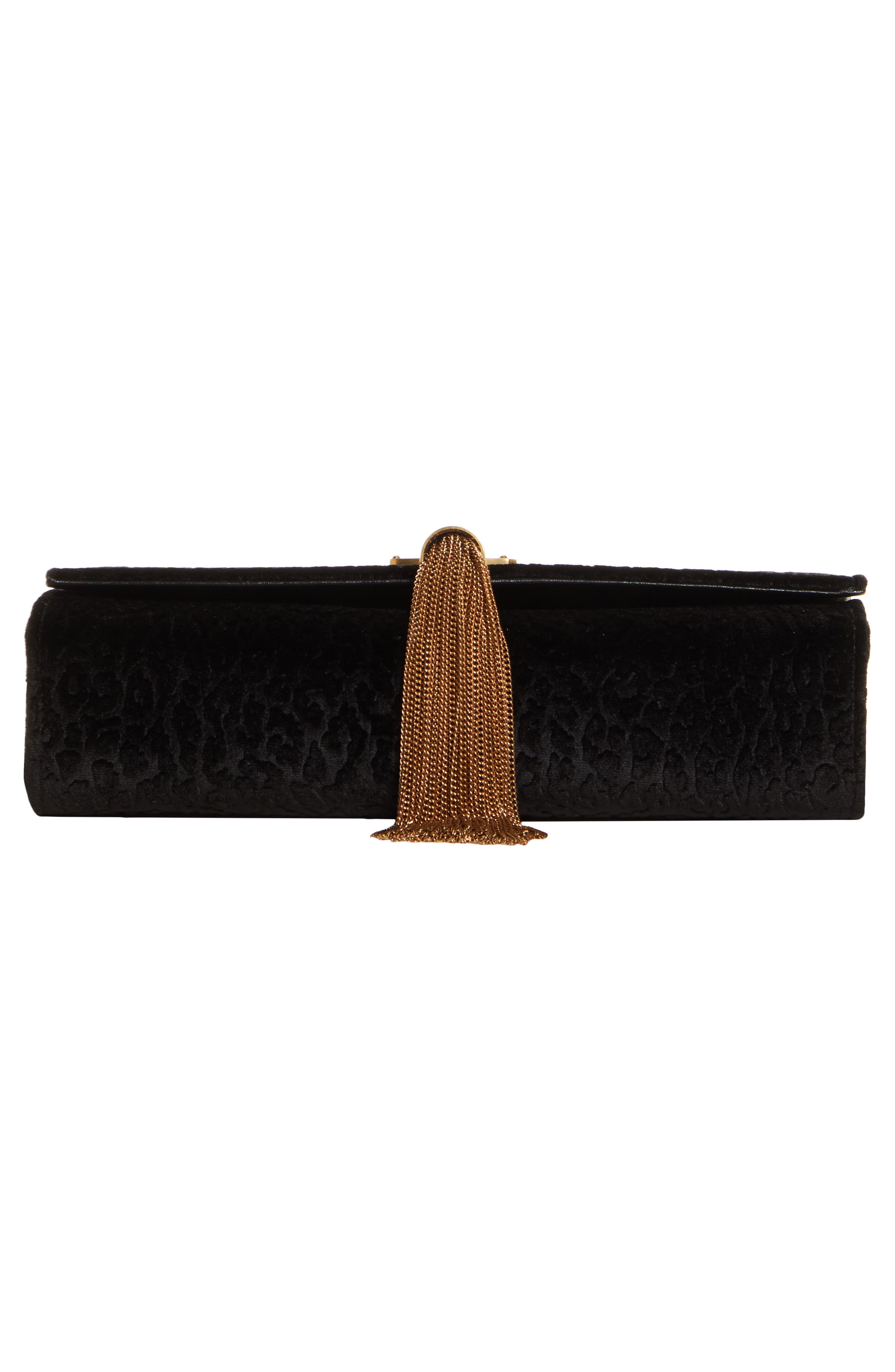 Saint Laurent Small Kate Flocked Velvet Crossbody Bag, Alternate, color, 