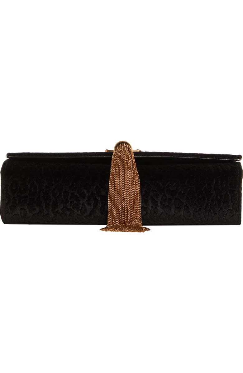 Saint Laurent Small Kate Flocked Velvet Crossbody Bag, Alternate, color,