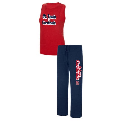 Women's Concepts Sport Navy/Red St. Louis Cardinals Wordmark Meter Muscle Tank Top & Pants Sleep Set