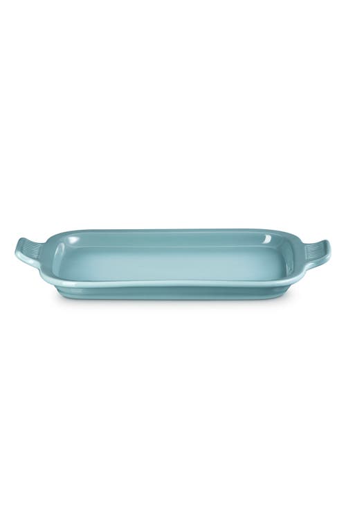 Le Creuset 3 1/2 Quart Stoneware Casserole & Platter Lid In Sea Salt