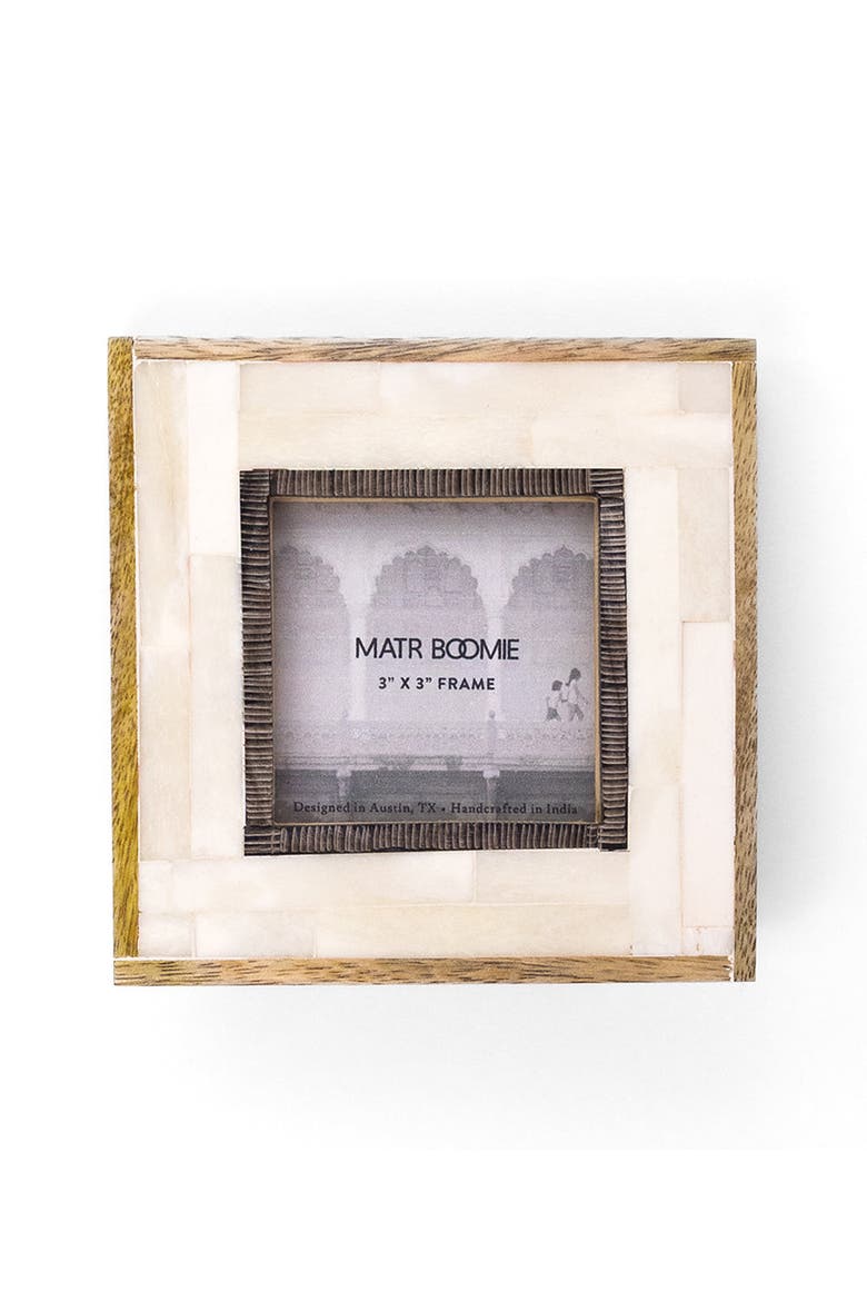 Janaka Picture Frame - Carved Bone and Horn, Alternate, color, Carved Bone and Horn - 3x3