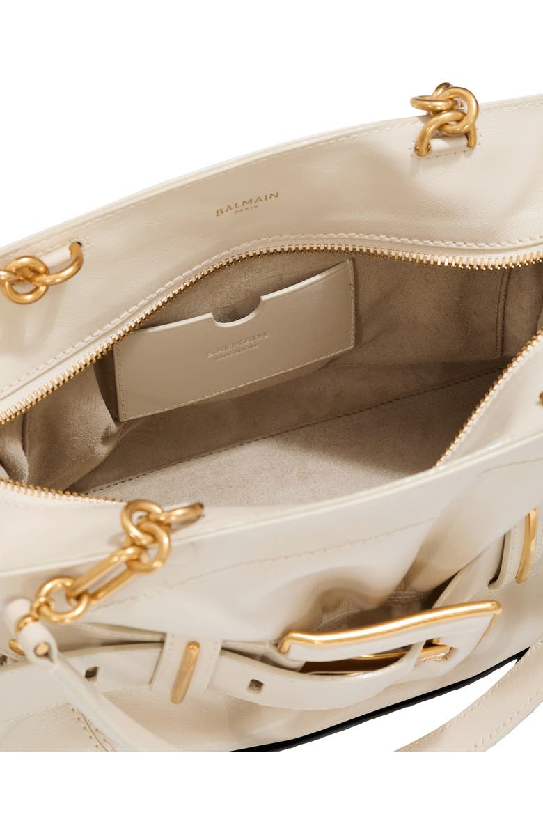 Balmain Buffalo leather Anthem bag, Alternate, color, White