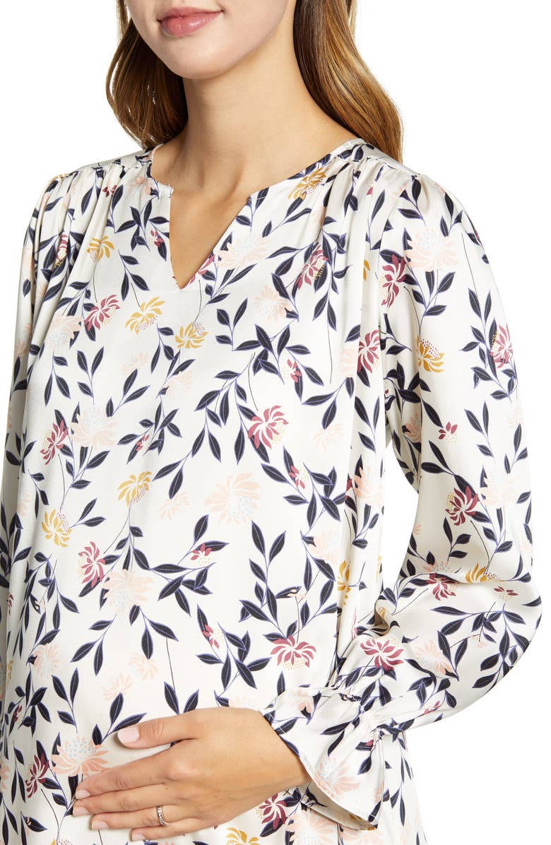 Maternal America Long Sleeve Maternity Tunic Dress, Alternate, color, 