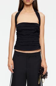 LIONESS Amore Ruched Halter Top