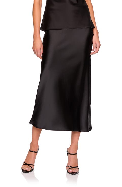 Satin Midi Skirt