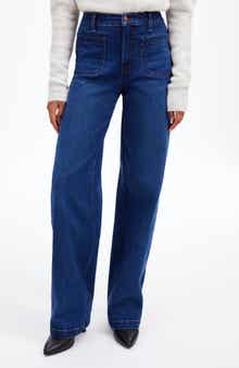 The Emmett Patch Pocket High Waist Wide Leg Jeans