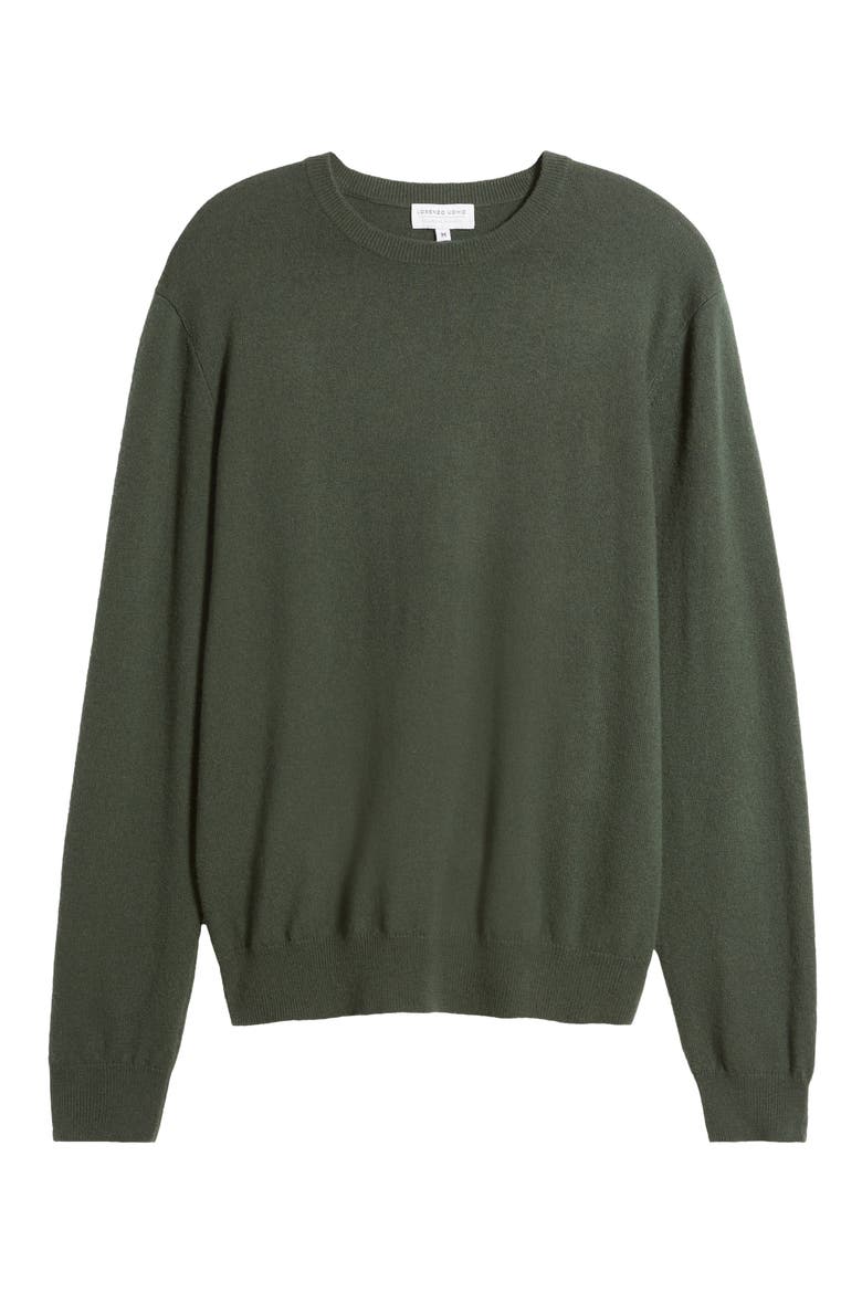Merino Wool & Cashmere Crewneck Sweater, Alternate, color, KALE