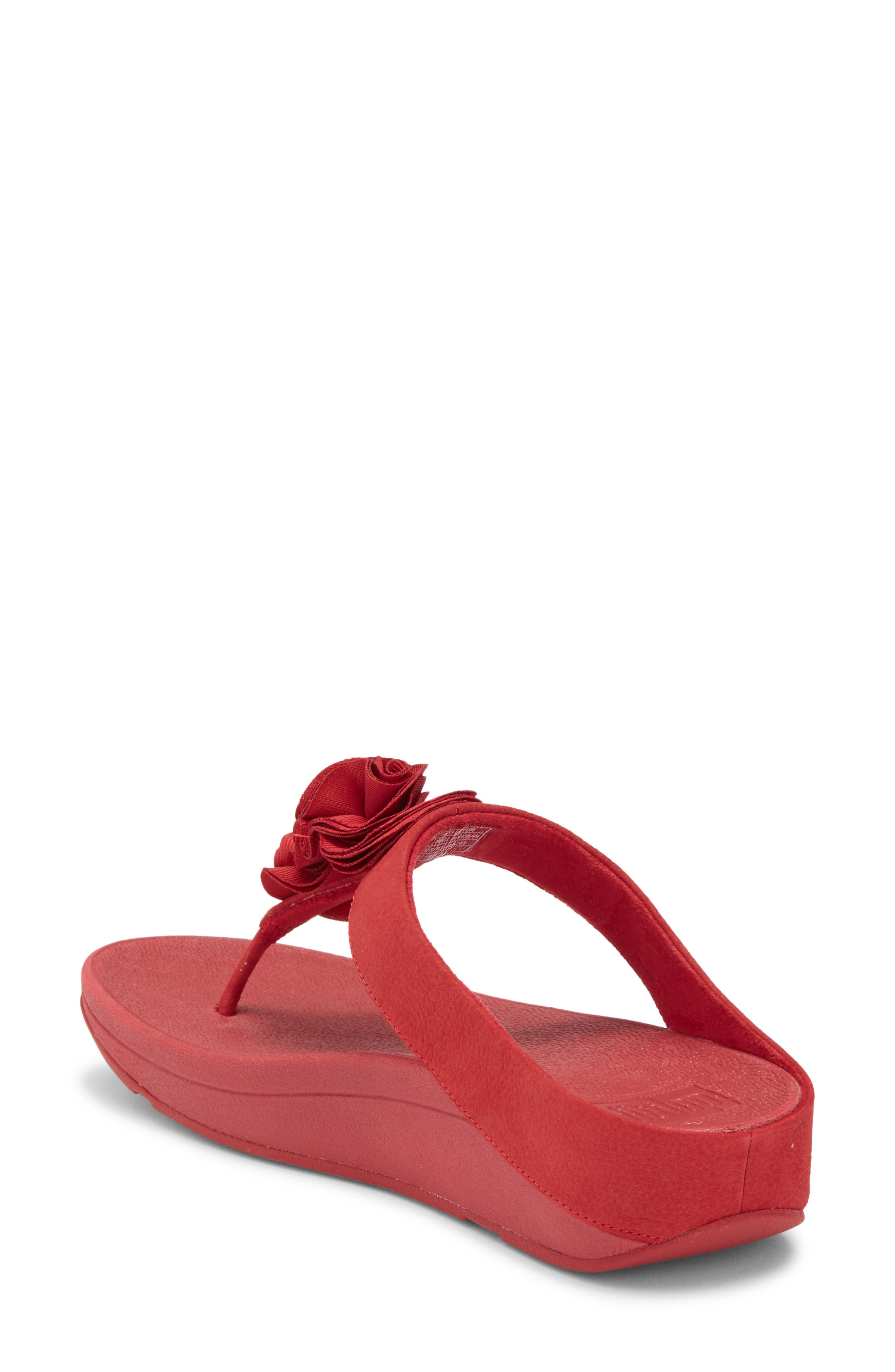 FitFlop™ Florrie Sandal, Alternate, color, CLASSIC RED