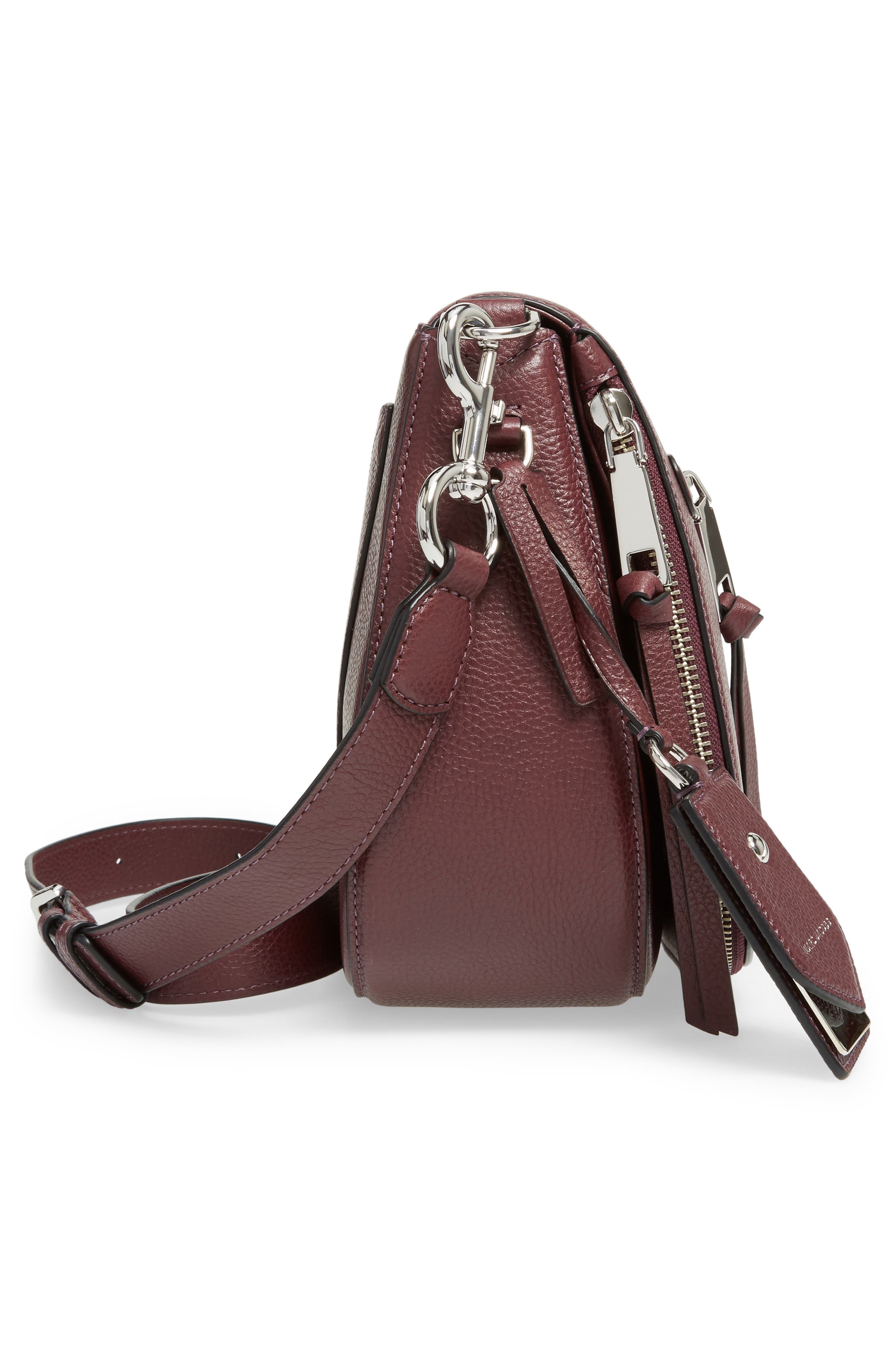 Recruit Nomad Pebbled Leather Crossbody Bag, Alternate, color, BLACKBERRY