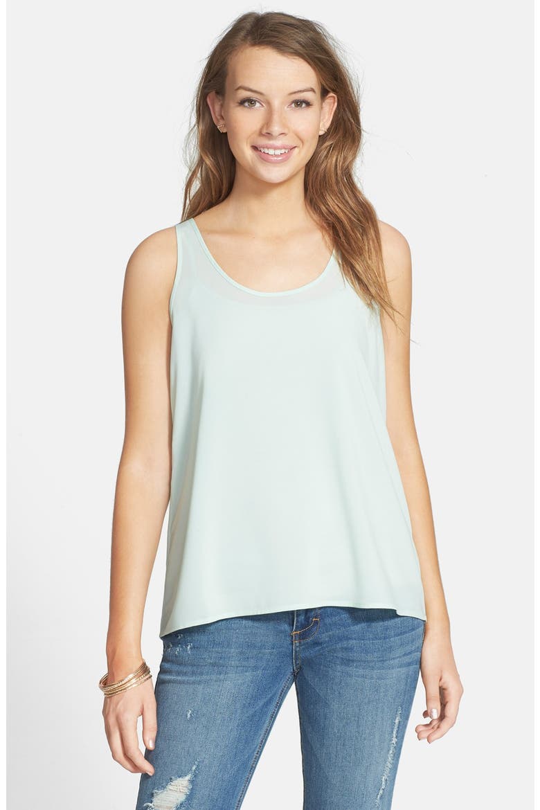 Frenchi® Woven Swing Tank, Main, color, GREEN PLACID