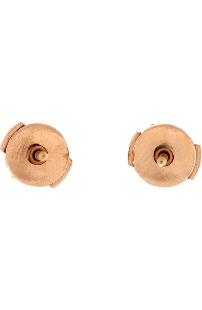 Pre-Owned Hermes Clou d'H Stud Earrings 18K Rose Gold with Diamonds, Alternate, color, Rose Gold