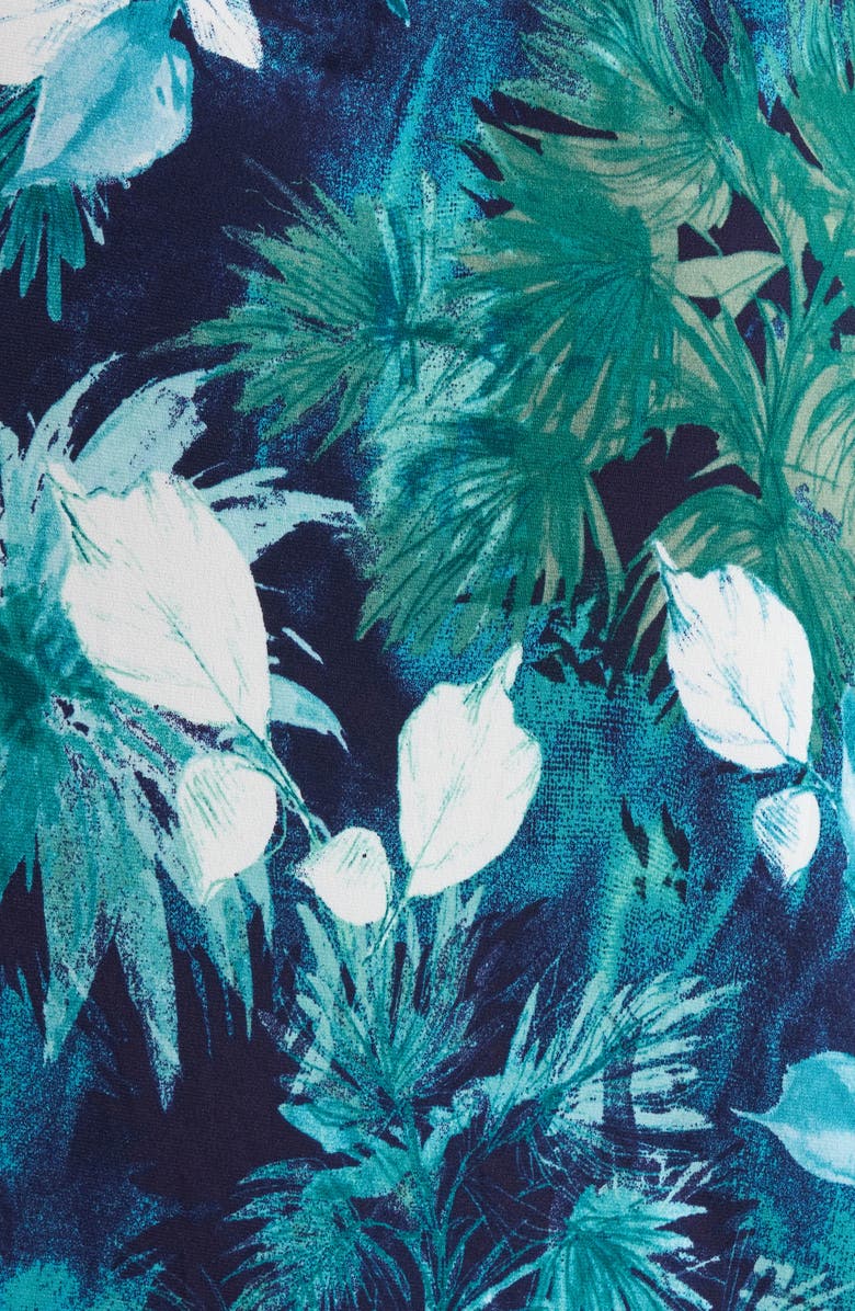 Tommy Bahama Sophia Serene Palms Flutter Sleeve Faux Wrap Dress, Alternate, color, Coastline