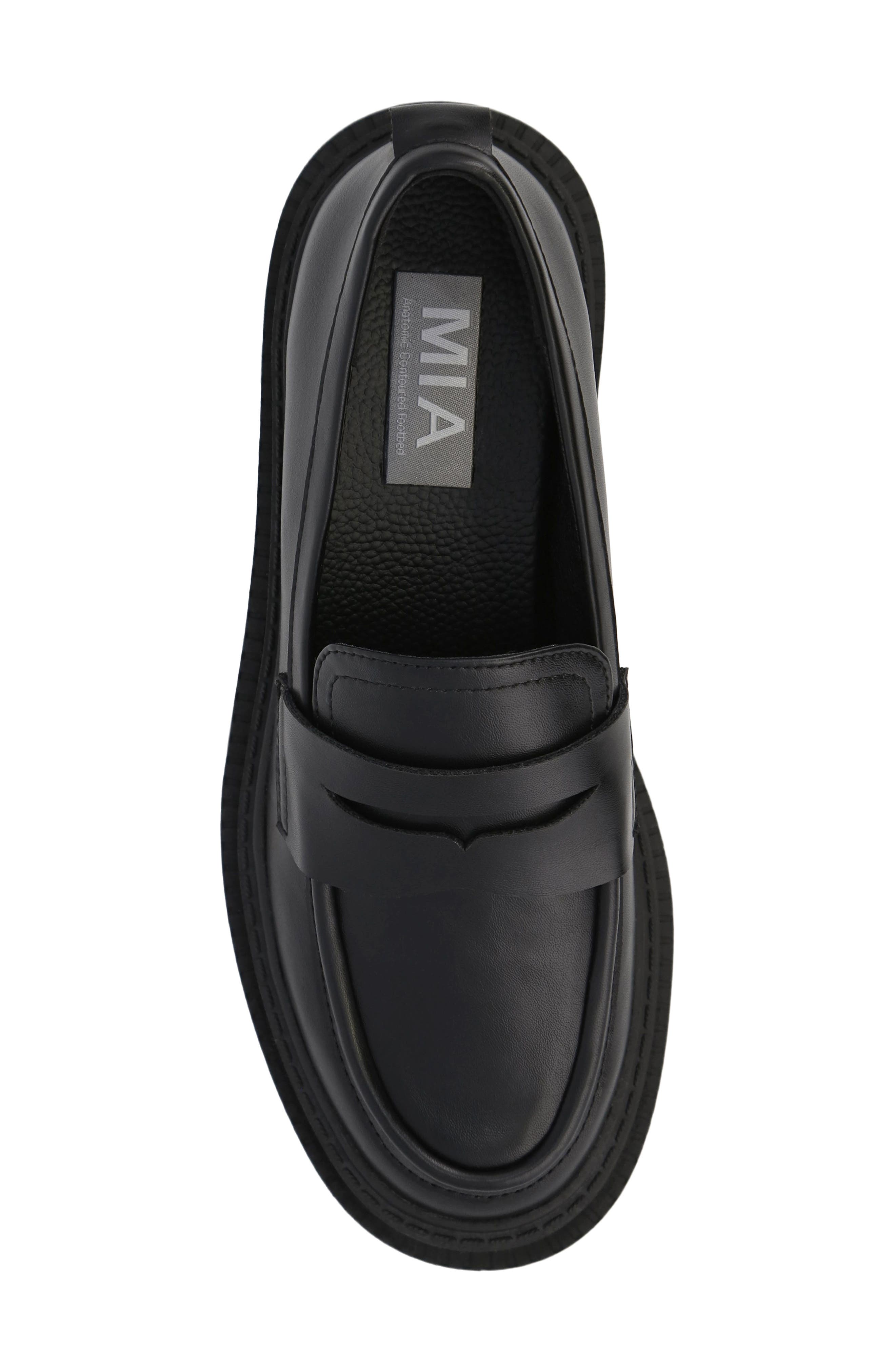 Henrik Platform Penny Loafer, Alternate, color, BLACK