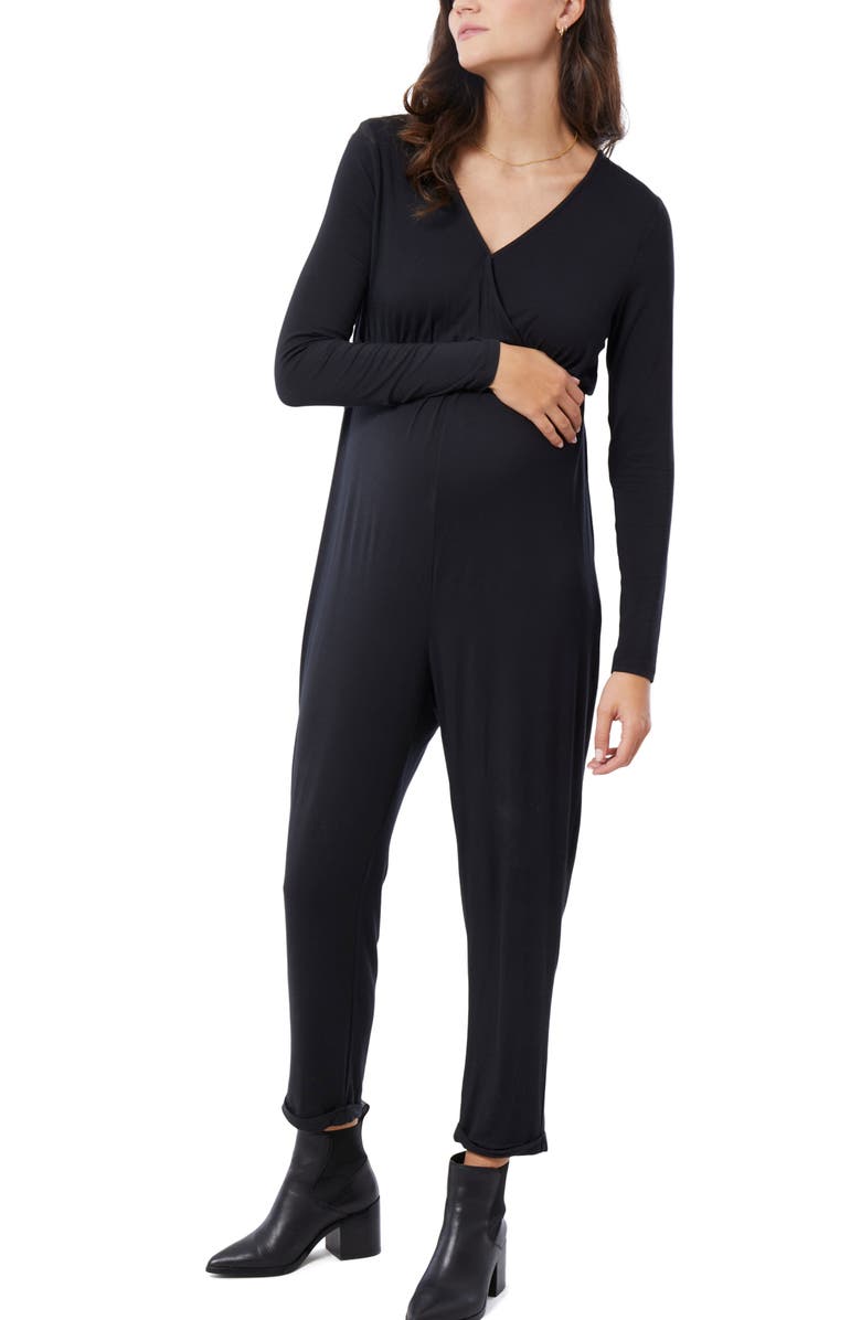 Ingrid & Isabel<sup>®</sup> Everywear Knit Maternity Jumpsuit, Main, color, 