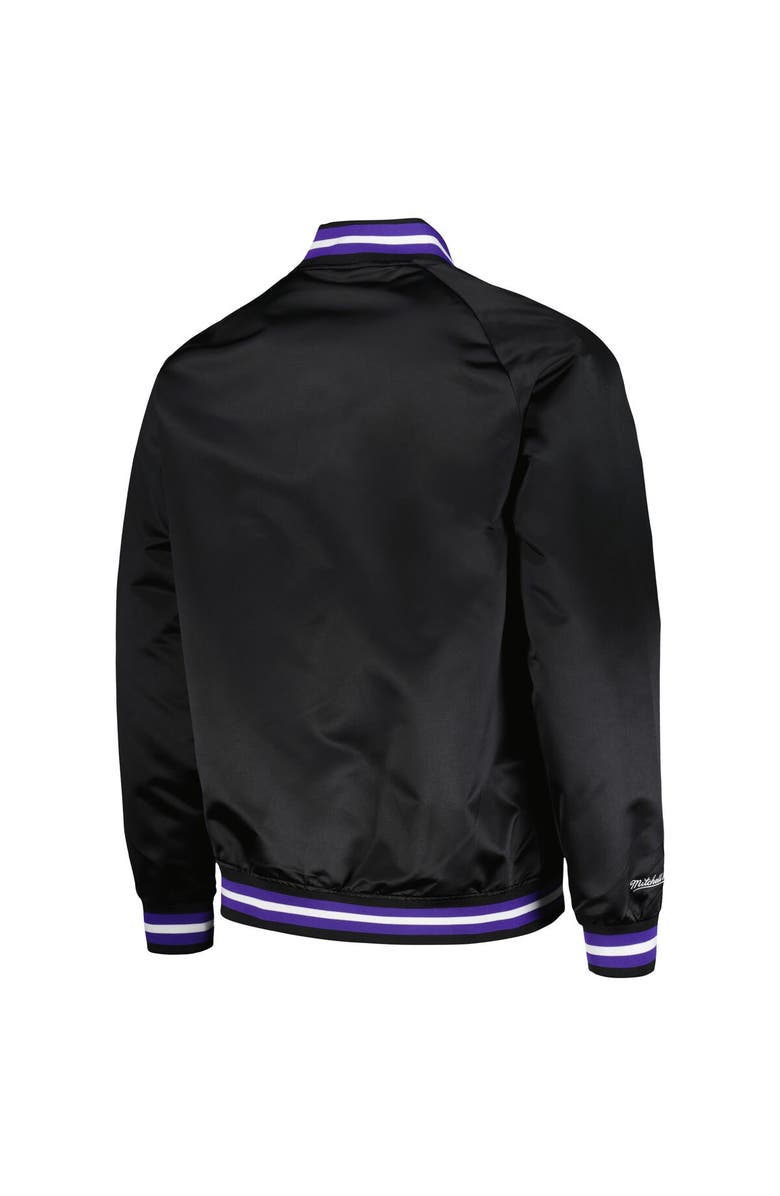 Mitchell & Ness Men's Mitchell & Ness Black Utah Jazz Hardwood Classics  Throwback Wordmark Raglan Full-Snap Jacket, Alternate, color, 