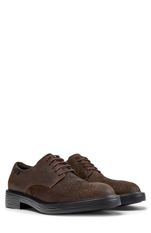 Camper Dean Lace-up Nubuck Leather Shoes In Brown