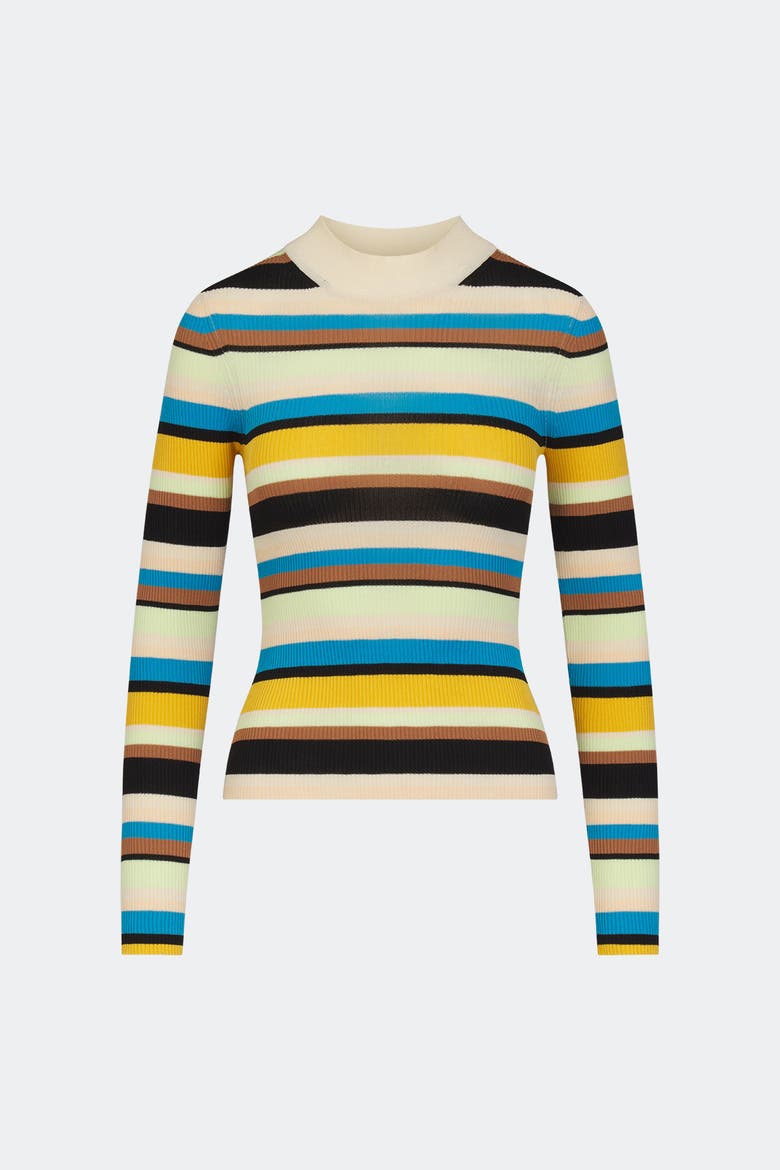 Mika Knit Long Sleeve Top, Main, color, Ocean Stripe