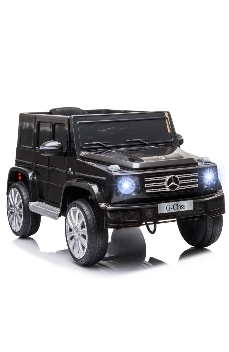 Aosom 12V Licensed Mercedes Benz G500 Ride on Truck with Remote Control, Suspension, Main, color, Black